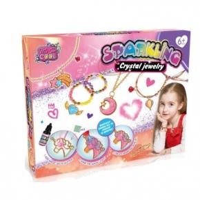 Kids Sparkling Crystal Jewelry Craft Kit For Girls